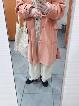 「SVEC（シュベック）のカンフーシューズ kung fu Shoes / ストラップパンプス（バレエシューズ）」を使った、kanadeさん（レディース・160cm）の冬コーディネート