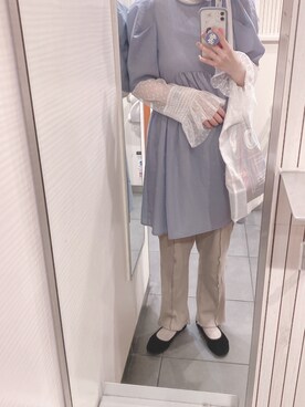 「SVEC（シュベック）のカンフーシューズ kung fu Shoes / ストラップパンプス（バレエシューズ）」を使った、kanadeさん（レディース・160cm）の夏コーディネート