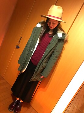 「override 」｜「アイテム（その他）」を使った、ちぐさん（レディース・164cm）の冬コーディネート