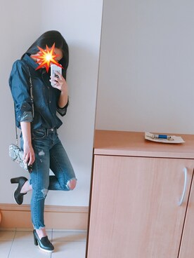 「カットオフ」｜「アイテム（財布/小物）」を使った、Rinaさん（レディース・150cm）の春コーディネート