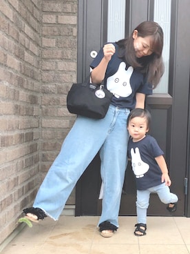 「グラニフTシャツ」｜りぃさん（レディース・153cm）の夏コーディネート