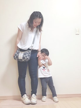 「hungry heart（ハングリーハート）のアイテム」を使った、りぃさん（レディース・154cm）の春コーディネート