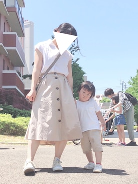「hungry heart（ハングリーハート）のアイテム」を使った、りぃさん（レディース・154cm）の春コーディネート