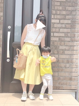 「hungry heart（ハングリーハート）のアイテム」を使った、りぃさん（レディース・154cm）の夏コーディネート