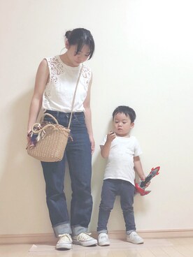 「hungry heart（ハングリーハート）のアイテム」を使った、りぃさん（レディース・154cm）の夏コーディネート