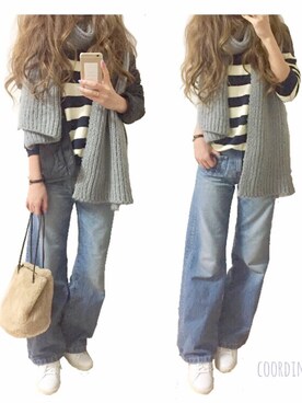 ♡ᵕ̈ m *⑅୨୧さん（レディース・167cm）の春コーディネート