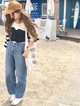 ♡ᵕ̈ m *⑅୨୧さん(レディース・167cm)の春コーディネート