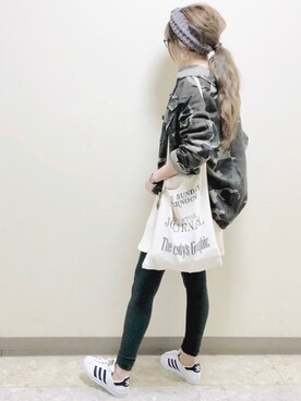 「TODAYFUL（トゥデイフル）のVintageトートバッグ（トートバッグ）」を使った、♡ᵕ̈ m *⑅୨୧さん（レディース・167cm）の春コーディネート