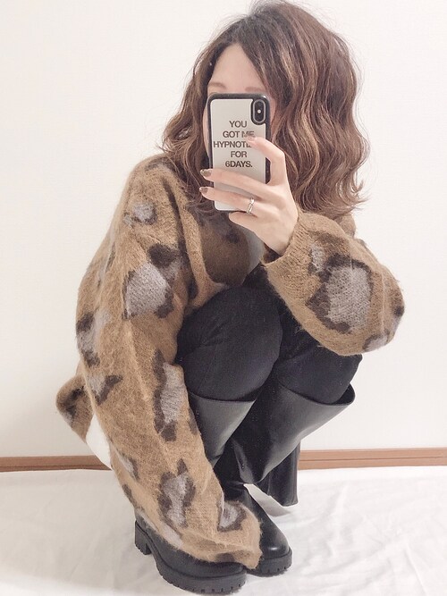 TODAYFUL（トゥデイフル）の「レオパードモヘアカーディガン