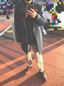 STUDIOUS スーパー110sジロンラムメルトンノーカラーコート STUDIOUS（ステュディオス）の「【STUDIOUS】スーパー110sジロン