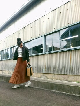 「Doシンプル部」｜「アイテム（スウェット）」を使った、haribooさん（レディース・161cm）の冬コーディネート