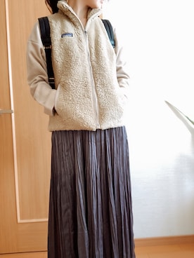 「アイテム（ダウンベスト）」を使った、hachi23さん（レディース・158cm）の秋コーディネート