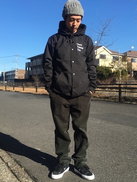 「カオスフィッシングクラブ」｜平太郎さん（メンズ・168cm）の冬コーディネート