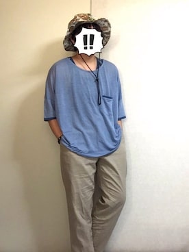 「チャイハネ（チャイハネ）のアイテム（タンクトップ）」を使った、志月さん（メンズ・153cm）の夏コーディネート