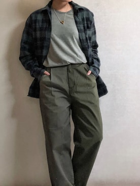 「RAGEBLUE（レイジブルー）のアイテム（アクセサリー）」を使った、志月さん（レディース・153cm）の秋コーディネート