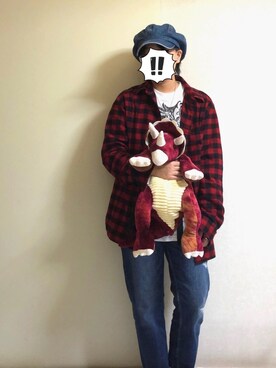「ハロウィン」｜「アイテム（キャスケット）」を使った、志月さん（レディース・153cm）の秋コーディネート
