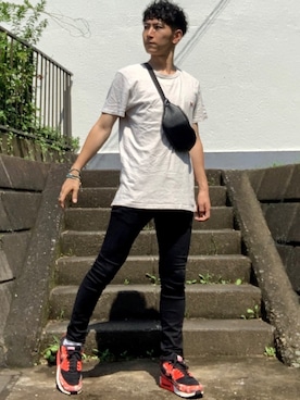 「STUDIOUS（ステュディオス）のアイテム（バッグ）」を使った、5-keyさん（メンズ・172cm）の夏コーディネート