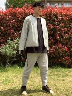 「Yohji Yamamoto（ヨウジヤマモト）のアイテム（スニーカー）」を使った、5-keyさん（メンズ・172cm）の春コーディネート