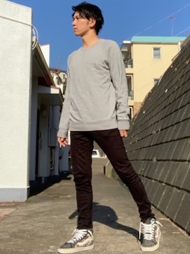 「MAISON KITSUNE」｜「アイテム（その他）」を使った、5-keyさん（メンズ・172cm）の春コーディネート