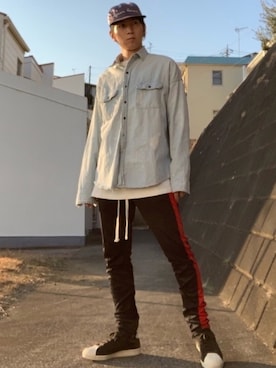 「Yohji Yamamoto（ヨウジヤマモト）のアイテム（スニーカー）」を使った、5-keyさん（メンズ・172cm）の春コーディネート