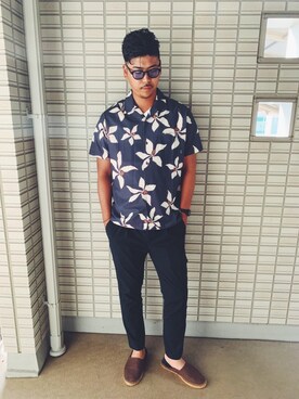 「SALVI（サルヴィ）のアイテム」を使った、0302mさん（メンズ・179cm）の夏コーディネート