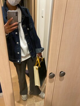 「BEAUTY&YOUTH UNITED ARROWS（ビューティーアンドユースユナイテッドアローズ）のアイテム（パンツ、グレー系）」を使った、mさん（レディース・152cm）の春コーディネート