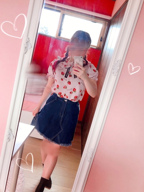 もーちゃん Wegoのデニムスカートを使ったコーディネート Wear