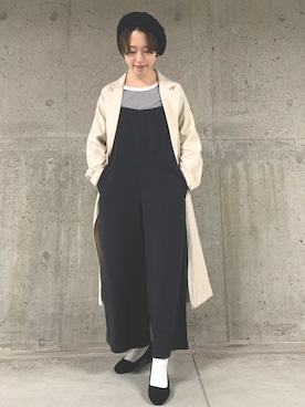 「studio CLIP（スタディオクリップ）のアイテム（トレンチコート）」を使った、ｅ ｒ ｉ ．さん（レディース・159cm）の春コーディネート