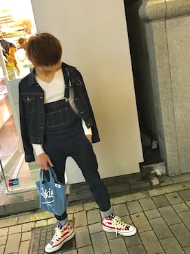 「LOWRYS FARM（ローリーズファーム）のアイテム（オールインワン・サロペット）」を使った、こうたさん（メンズ・162cm）の冬コーディネート