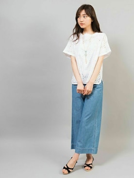 「ガウチョパンツ」｜kumakumaさん（レディース・169cm）の春コーディネート