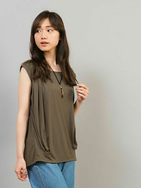 「Golden Bear（ゴールデンベア）のアイテム（Tシャツ/カットソー）」を使った、kumakumaさん（レディース・169cm）の春コーディネート