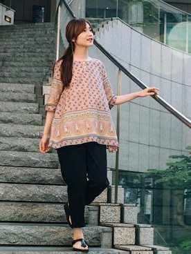 「Golden Bear（ゴールデンベア）のアイテム」を使った、kumakumaさん（レディース・163cm）の夏コーディネート