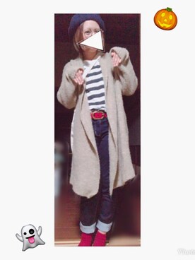 「wearhalloween2017」｜「アイテム（ハンチング/ベレー帽）」を使った、koroღさん（レディース・159cm）の秋コーディネート