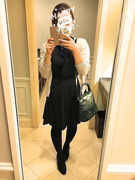 「united arrows」｜「アイテム（ダッフルコート）」を使った、Anami さん（レディース・158cm）の冬コーディネート