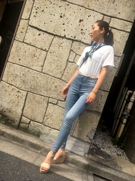 「VIA BUS STOP（ヴィアバスストップ）のアイテム」を使った、田中さん（レディース・172cm）の秋コーディネート