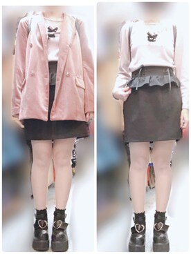 ピンク系のアイテムを使った 量産型 のレディース人気ファッションコーディネート Wear