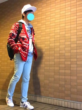 「mobus（モーブス）のアイテム（バッグ）」を使った、shogo🎩さん（メンズ・167cm）の冬コーディネート