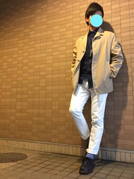 「靴下チラ見せ」｜「アイテム（その他アウター）」を使った、shogo🎩さん（メンズ・167cm）の冬コーディネート