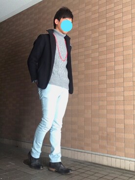 「新年一発目」｜「アイテム（ノーカラージャケット）」を使った、shogo🎩さん（メンズ・167cm）の冬コーディネート