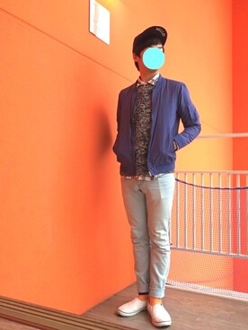 「靴下チラ見せ」｜「アイテム（MA-1）」を使った、shogo🎩さん（メンズ・167cm）の冬コーディネート