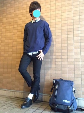 「mobus（モーブス）のアイテム（バッグ）」を使った、shogo🎩さん（メンズ・167cm）の冬コーディネート