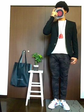 「BRONX（ブロンクス）のアイテム（帽子）」を使った、shogo🎩さん（メンズ・167cm）の春コーディネート