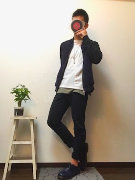 「improves（インプローブス）のアイテム（スタジャン）」を使った、shogo🎩さん（メンズ・167cm）の春コーディネート
