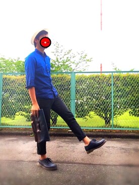 「BRONX（ブロンクス）のアイテム（帽子）」を使った、shogo🎩さん（メンズ・167cm）の春コーディネート