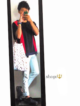 「チャイハネ（チャイハネ）のアイテム（バッグ）」を使った、shogo🎩さん（メンズ・167cm）の夏コーディネート