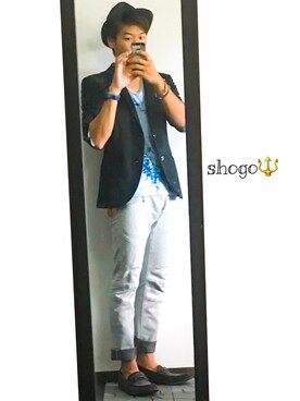 「MK MICHEL KLEIN HOMME （エムケーミッシェルクランオム）のアイテム（ジャケット/アウター）」を使った、shogo🎩さん（メンズ・167cm）の夏コーディネート
