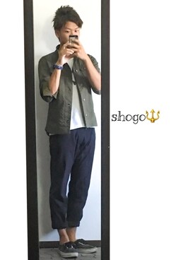 「HIDEAWAYS NICOLE（ハイダウェイニコル）の市松柄ジャガード7分袖ジャケット（その他アウター）」を使った、shogo🎩さん（メンズ・167cm）の夏コーディネート