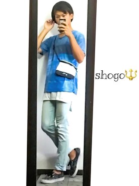 「BRONX（ブロンクス）のアイテム（帽子）」を使った、shogo🎩さん（メンズ・167cm）の夏コーディネート