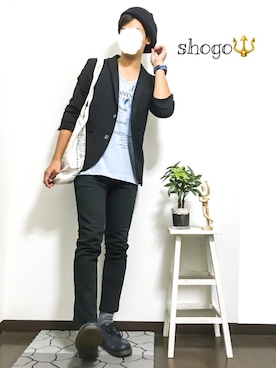 「MK MICHEL KLEIN HOMME （エムケーミッシェルクランオム）のアイテム（ジャケット/アウター）」を使った、shogo🎩さん（メンズ・167cm）の秋コーディネート