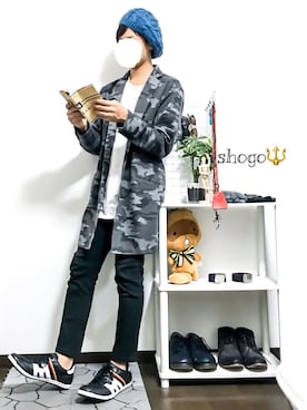 「GU（ジーユー）の（GU）スキニーフィットジーンズ（MEN ⁄ ジーンズ）」を使った、shogo🎩さん（メンズ・167cm）の秋コーディネート